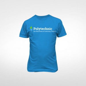 T-Shirt-Poly-Blue T-Shirt-Poly-Blue